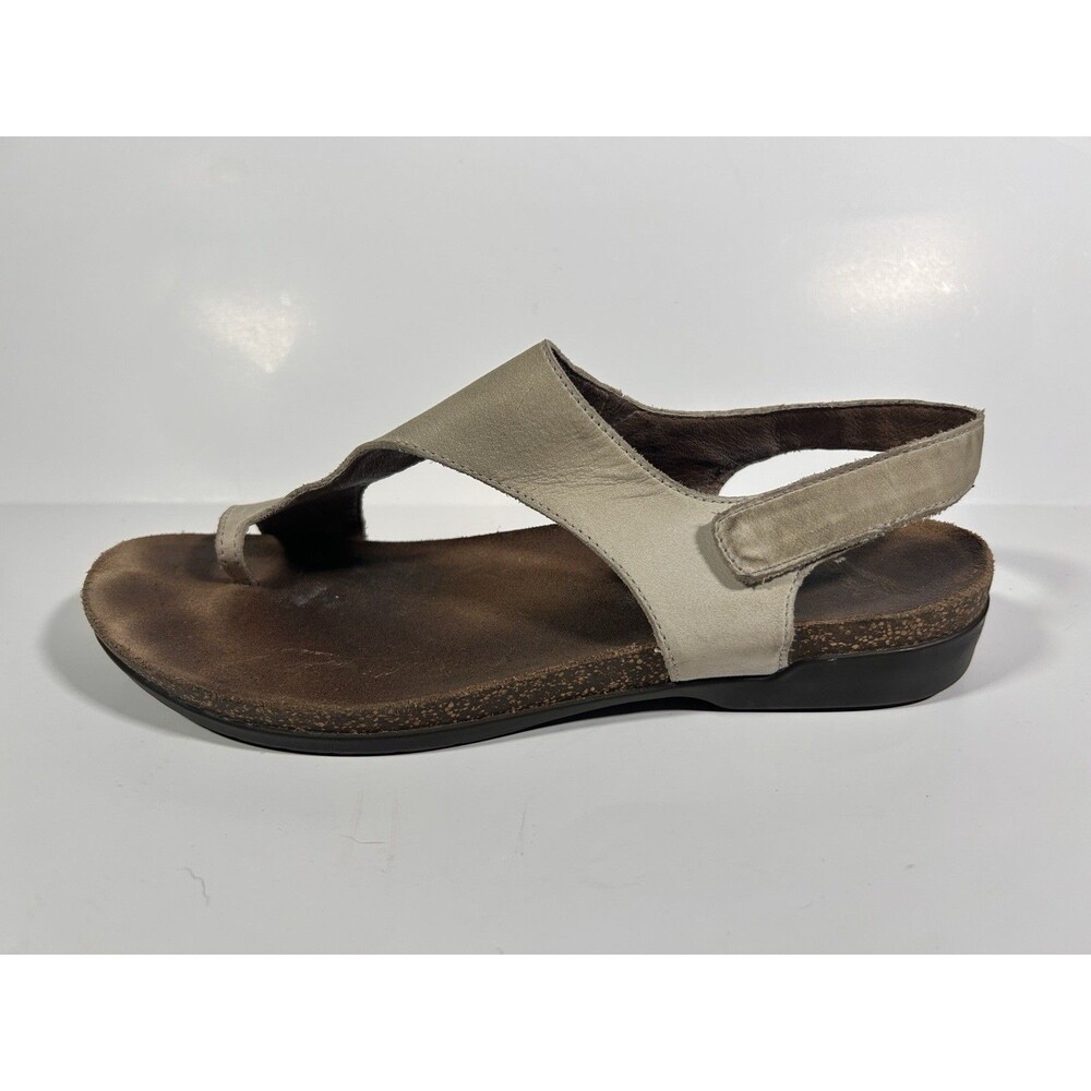 Dansko Reece Sandals Womens 41 10.5 11 Linen Leather Toe Loop Slingback Comfort